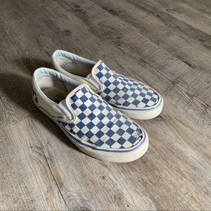 Blue Checkerboard SLIP ON Vans 8